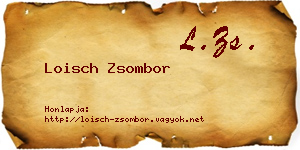 Loisch Zsombor névjegykártya